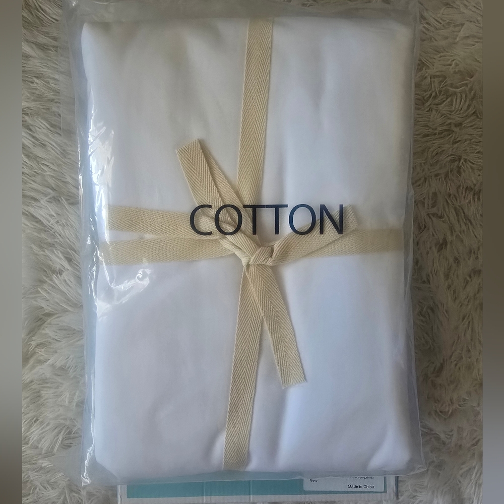DEITAS 100% Luxury Egyptian Cotton Duvet 3 Piece Set 1200 TC White- King Size - Picture 2 of 5